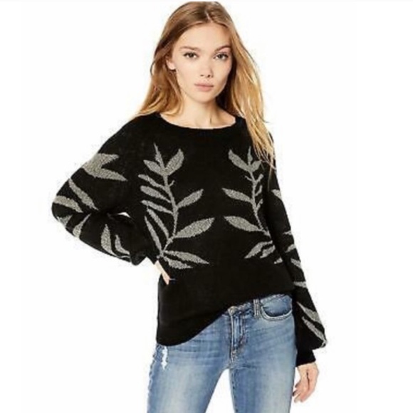 Lucky Brand Sweaters - NWT Lucky Brand gold black floral sweater